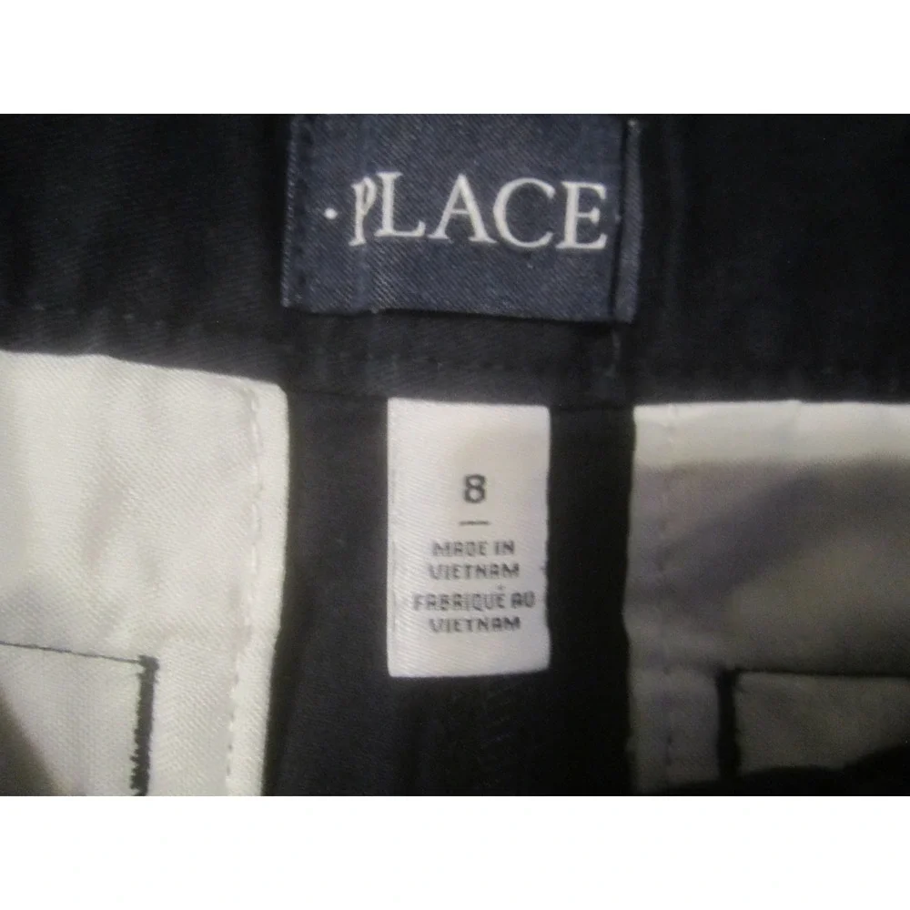 PLACE Shorts Boys 8 Blue Tan w/Pockets Cotton Chino Lot of 4